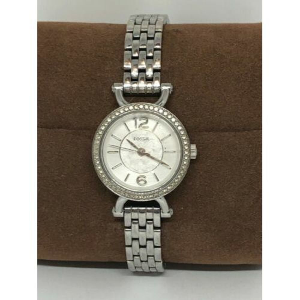 Fossil ES3893 Georgia Women Silver Stainless Steel Analg Dial Quartz Watch Bb560